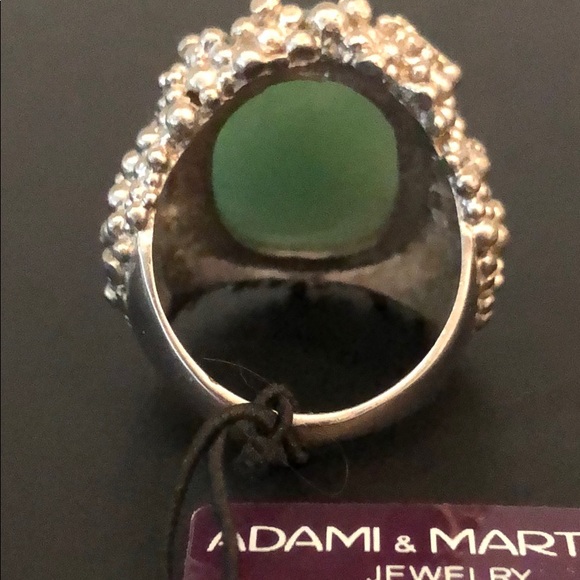 ADAMI & MARTUCCI STERLING SILVER GREEN AVENTURINE - Picture 4 of 8